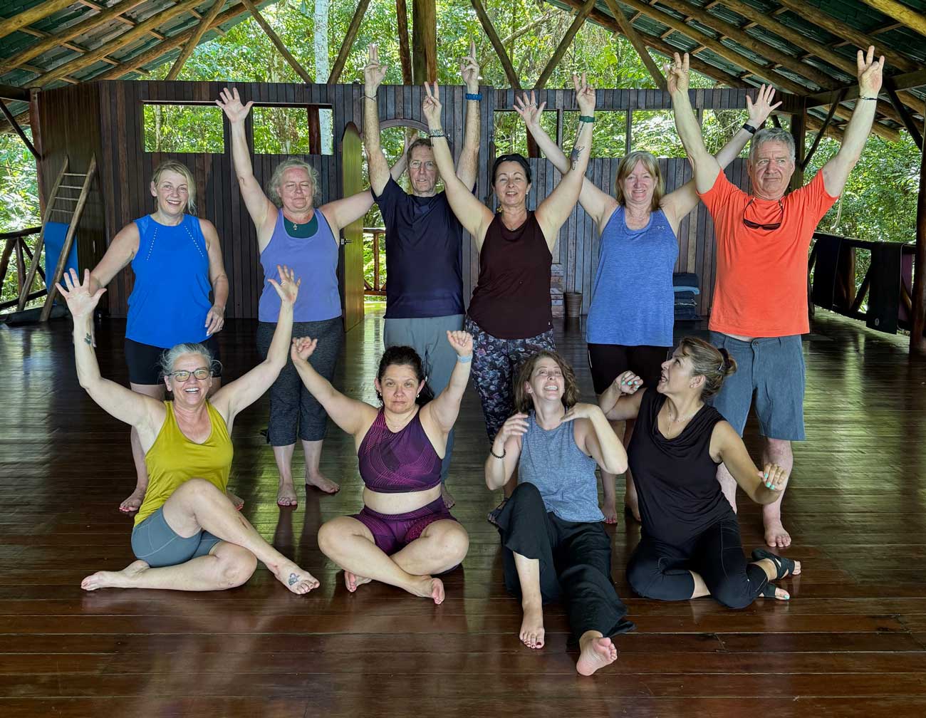 Meditation in the rainforest during yoga retreat in Costa Rica